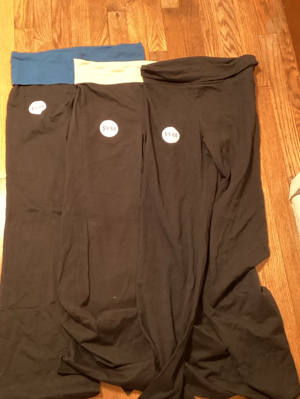 THREE PAIRS No Boundaries Straight Leg Pants with Fold-Over Waist NWT